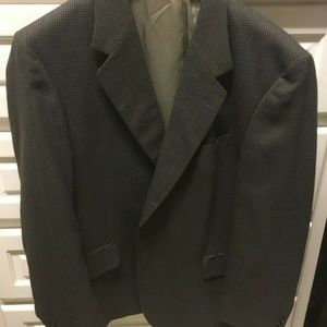 John Weitz Men's Black & Charcoal Houndstooth